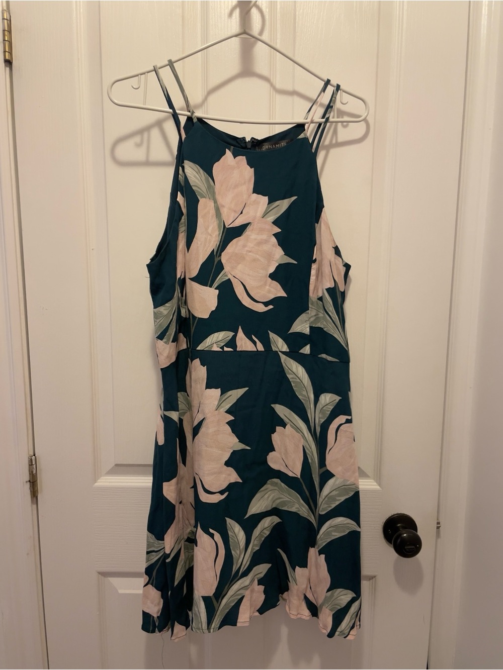 Dynamite Floral Halter Fit & Flare Dress